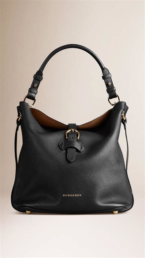 burberry buckled leather hobo bag|burberry bags sale outlet.